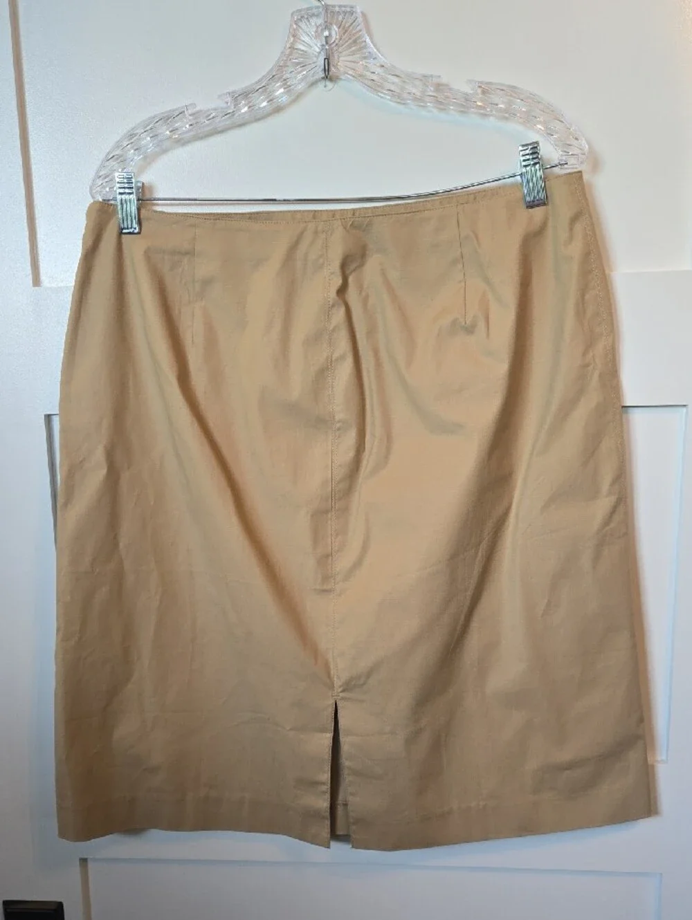 Ann Taylor Tan Pencil Skirt Size 14 NWT Cotton Stretch